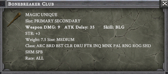 BONEBREAKER CLUB item card